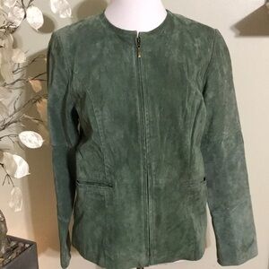 DAVID BROOKS GREEN SUEDE JACKET